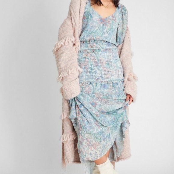 NWT LoveShackFancy Carrillo Asymetric Shirred Dress - Picture 16 of 16